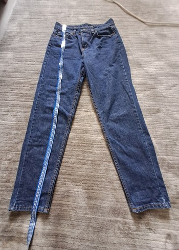 Kadın Lacivert mom jean Pantolon