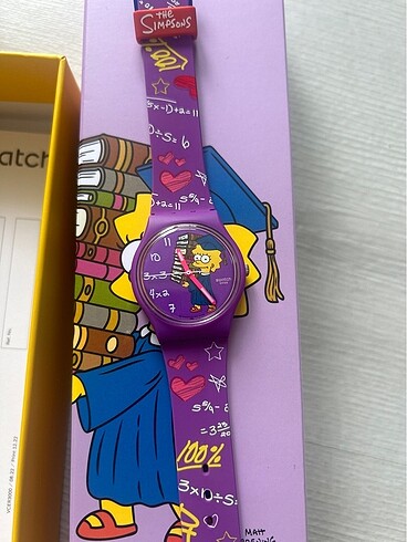  Beden çeşitli Renk Swatch the simpson Kol saati