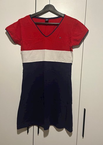 Tommy Hilfiger Kırmızı V Yaka Spor Elbise
