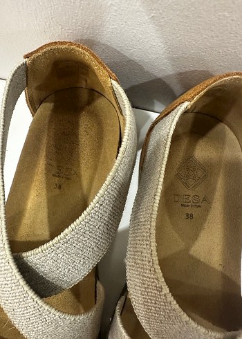 Kadın Süet Kahverengi Dolgu Topuklu Sandalet - Görsel 3