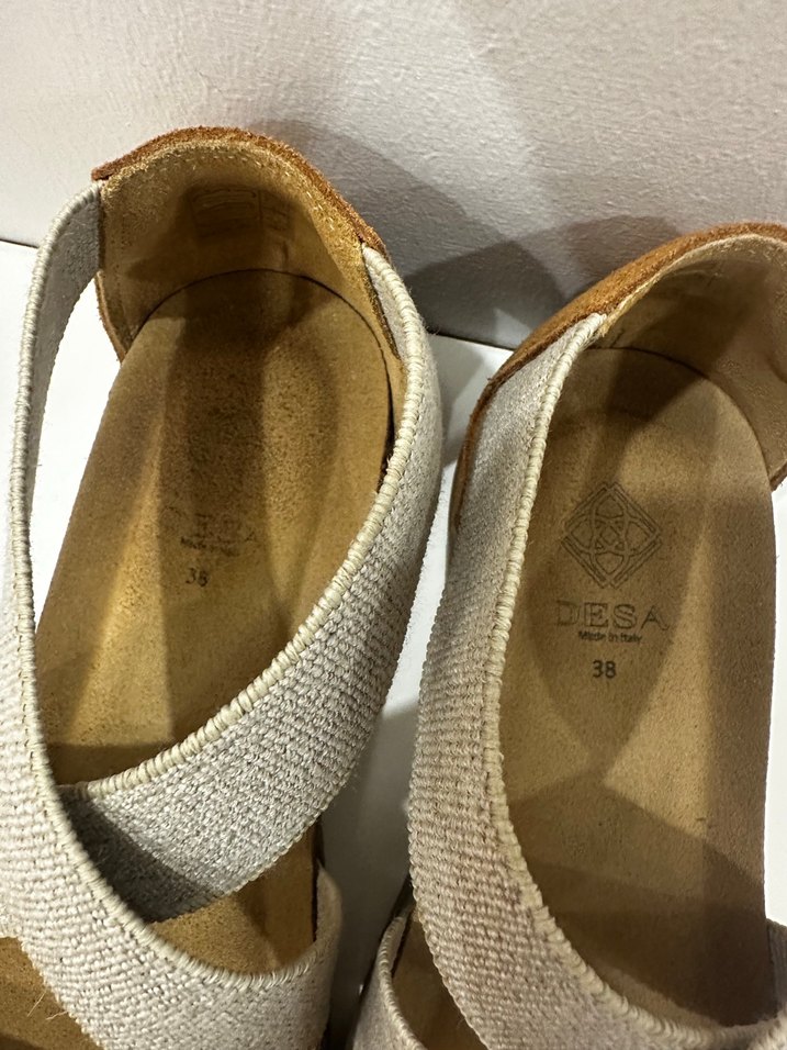 Kadın Süet Kahverengi Dolgu Topuklu Sandalet - Görsel 3