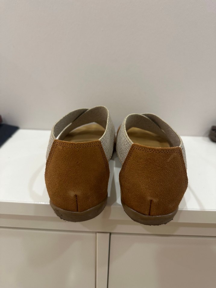 Kadın Süet Kahverengi Dolgu Topuklu Sandalet - Görsel 5