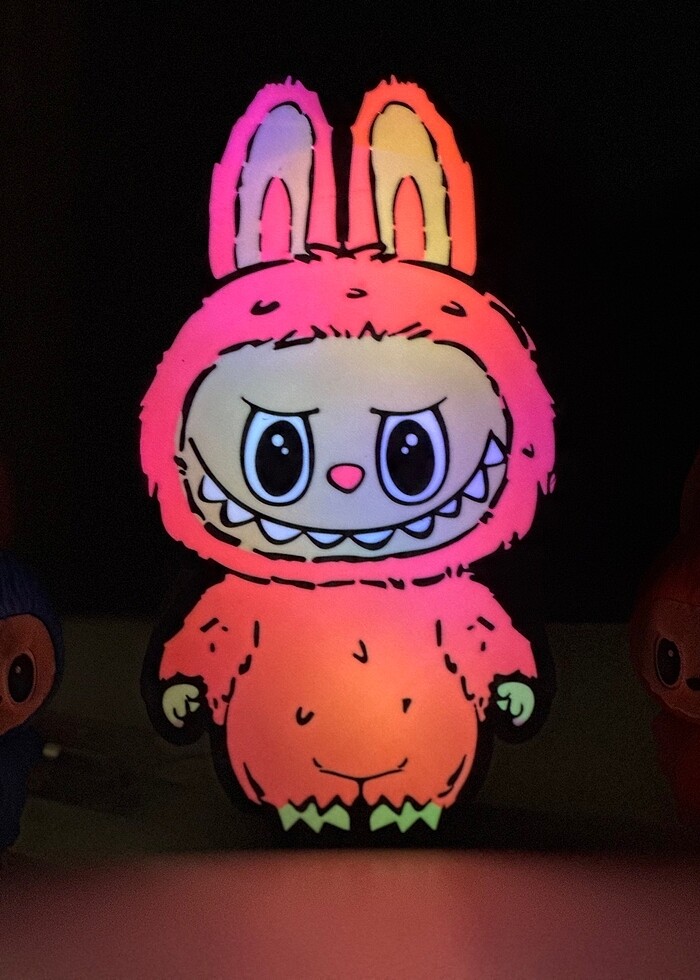 24 cm labubu gece lambası - Görsel 2