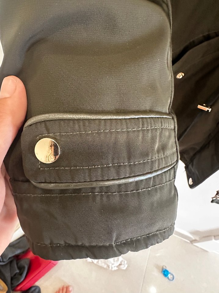 Neteork yeşil Kadın Midi Kaban, Kürklü Kapüşonlu, Salaş Kesim - Görsel 4