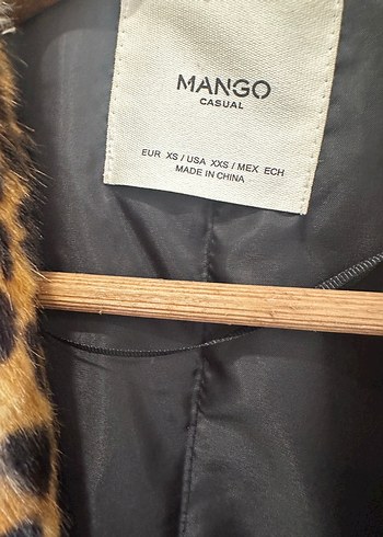 Mango Leopar Desenli  Suni Kürk Ceket - Görsel 5