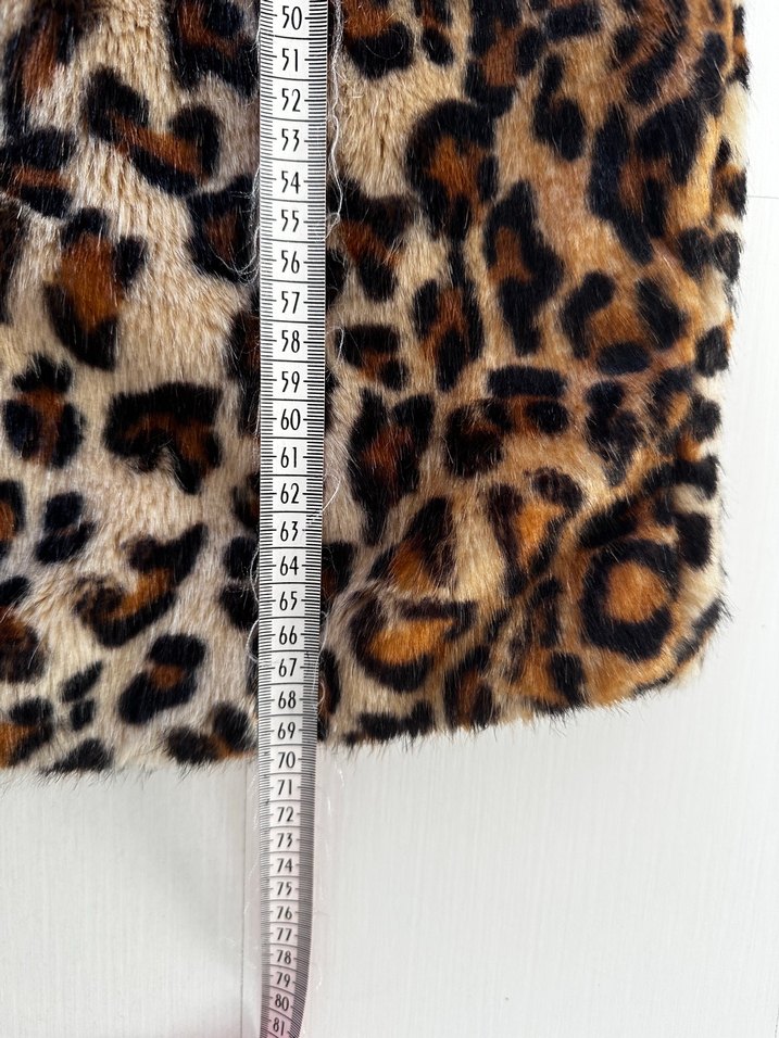 Mango Leopar Desenli  Suni Kürk Ceket - Görsel 3