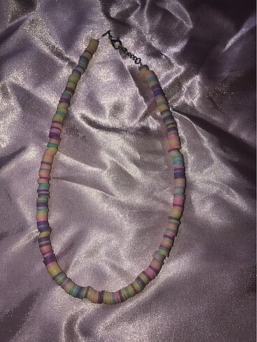 Renkli boncuk kolye - Görsel 2