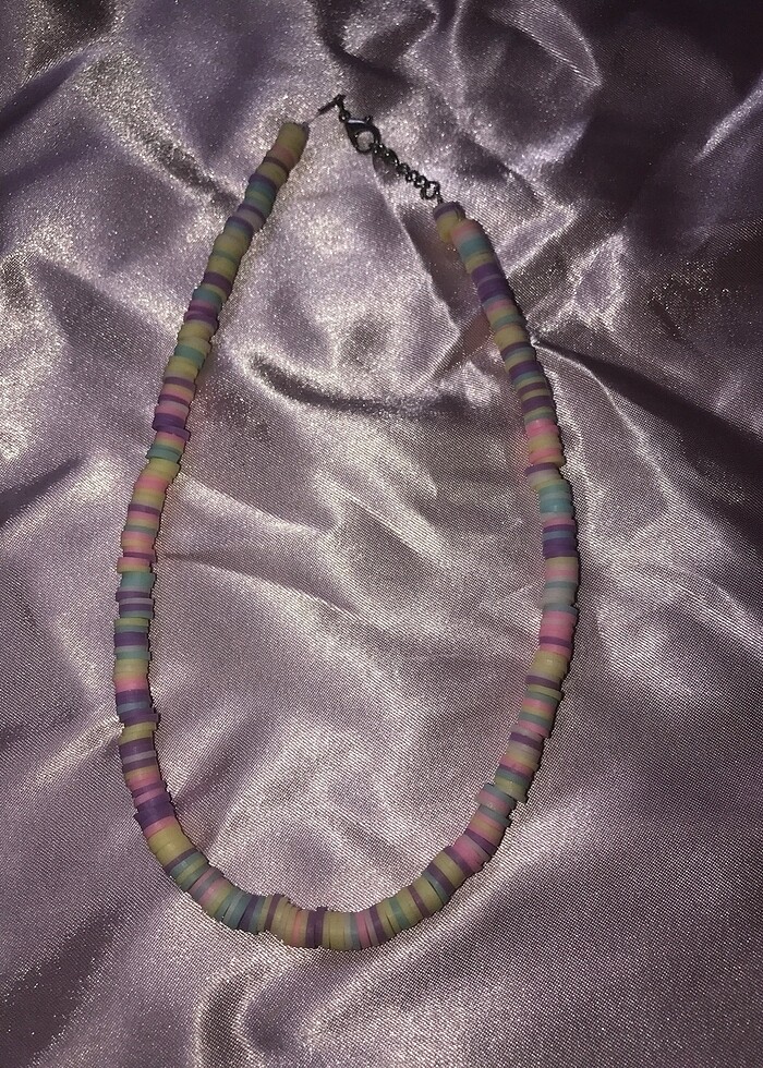 Renkli boncuk kolye - Görsel 2