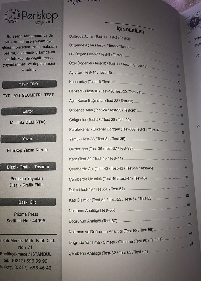 Geometri Tyt-Ayt kitabı - Görsel 2