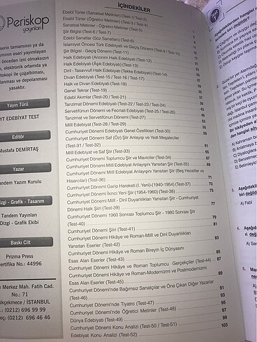 Edebiyat test kitabı - Görsel 2