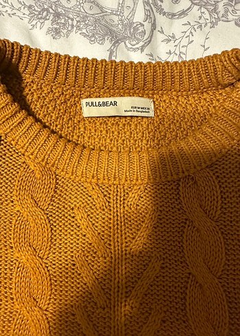 Örgü kahverengi kadın kazak - Görsel 3