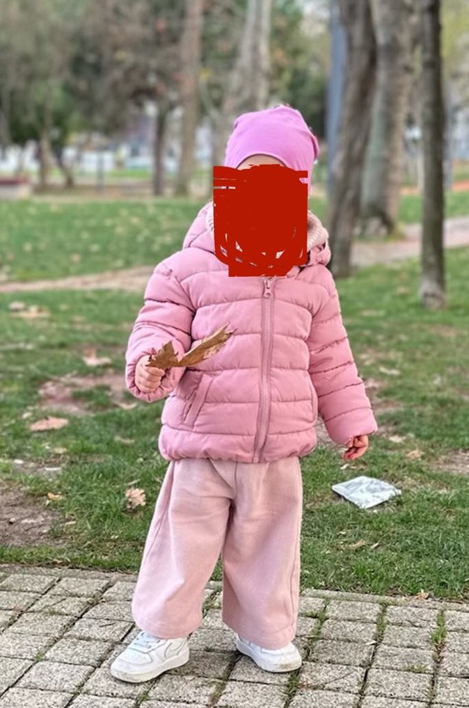 Kız Çocuk Kapüşonlu Pembe Mont - Görsel 4