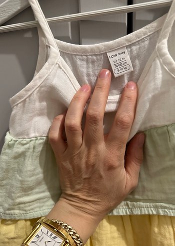 Kız Çocuk Pastel Renkli Fırfırlı Elbise - Görsel 2