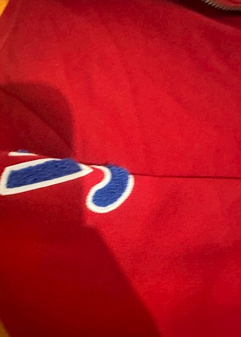 Fermuarlı Kırmızı Sweatshirt - Görsel 4