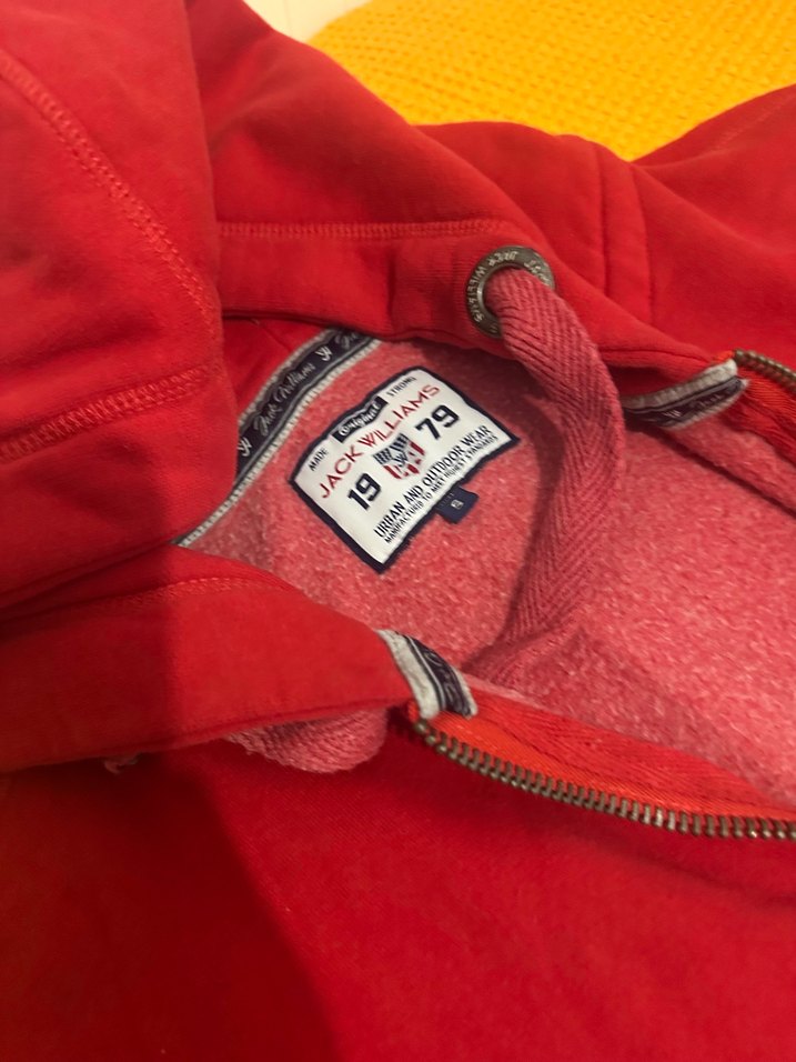 Fermuarlı Kırmızı Sweatshirt - Görsel 2