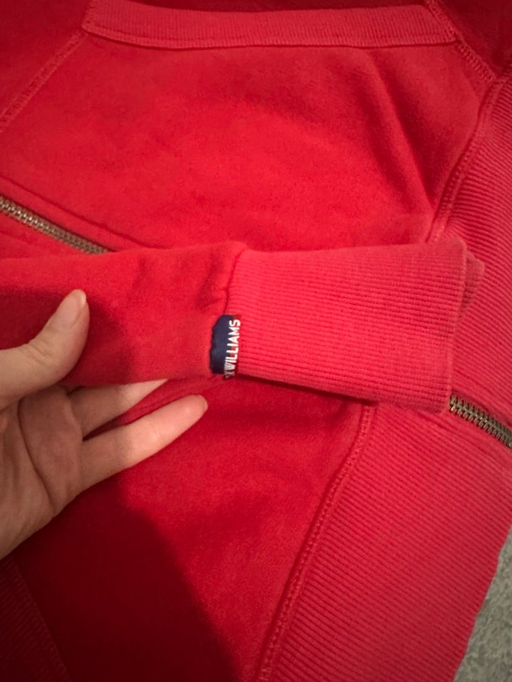 Fermuarlı Kırmızı Sweatshirt - Görsel 5