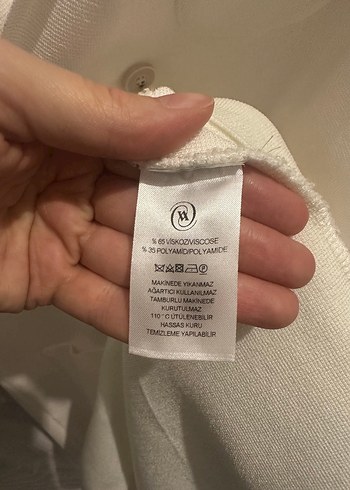 Düğmeli Beyaz erkek Midi triko blazer - Görsel 5