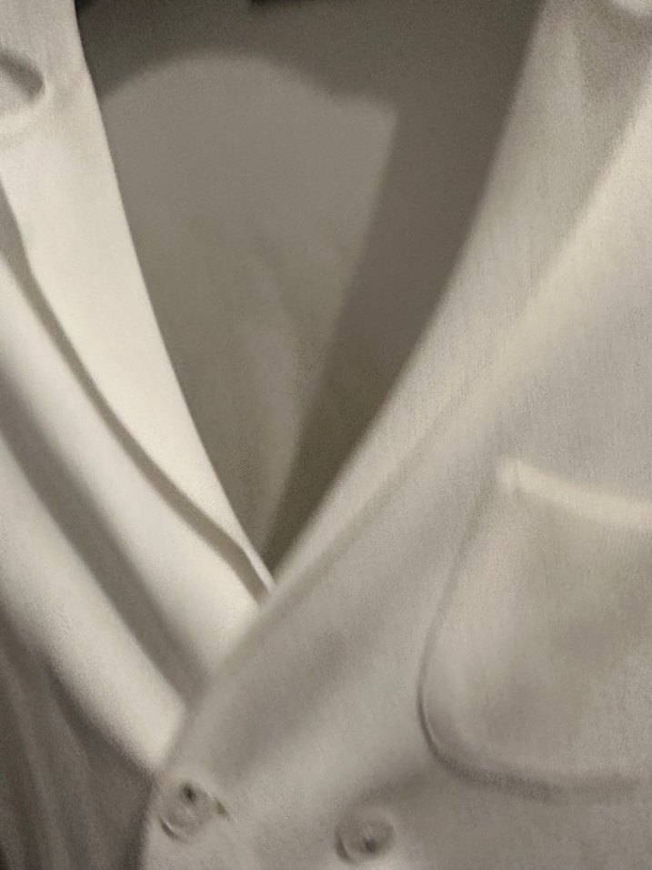 Düğmeli Beyaz erkek Midi triko blazer - Görsel 3