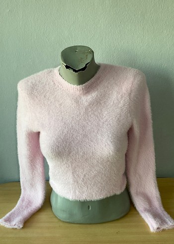 Pembe Mini Triko Kadın Kazak