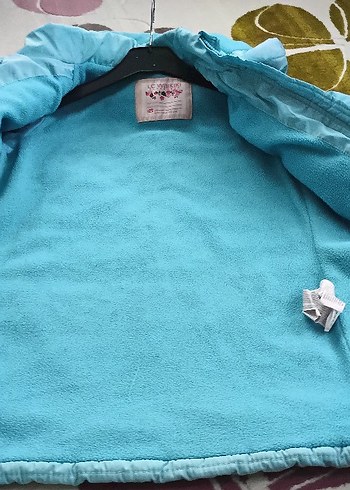 Mavi Kapüşonlu Kışlık Mont 9/10 yaş - Görsel 2