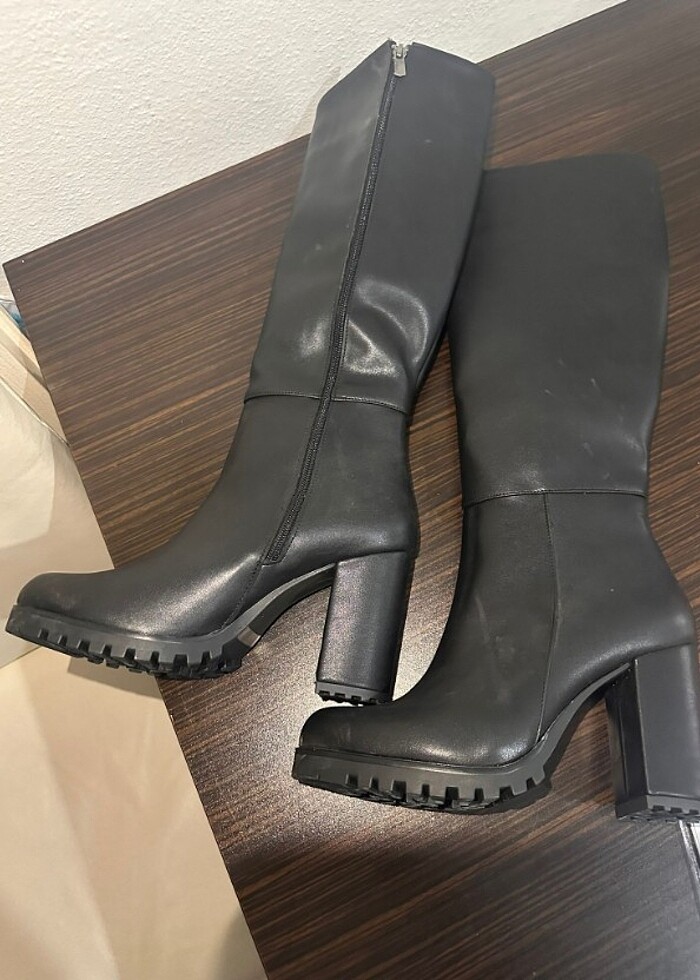 Uzun siyah çizme  - Görsel 5