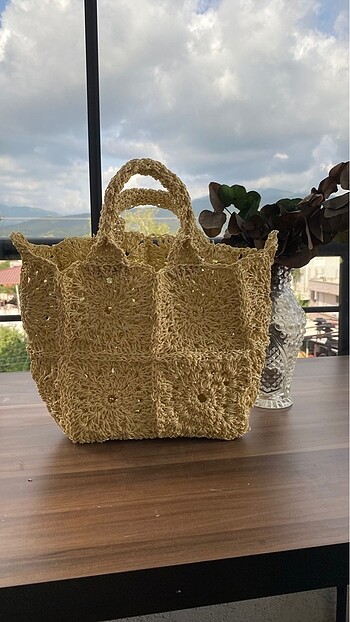 Kâğıt ip hasır çanta