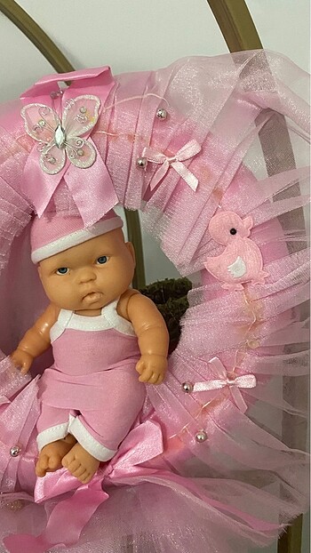 Diğer Beden pembe Renk Puset minderi, çarşafı, örtüsü, kız bebek kapı süsü