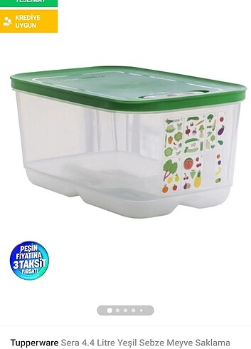 Beden yeşil Renk Tupperware sera 4.4 litre