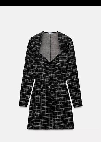 Parisian Siyah Kareli Mini Elbise - Görsel 2