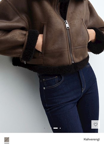 Kahverengi Kürklü Deri Kadın Ceket - Görsel 2