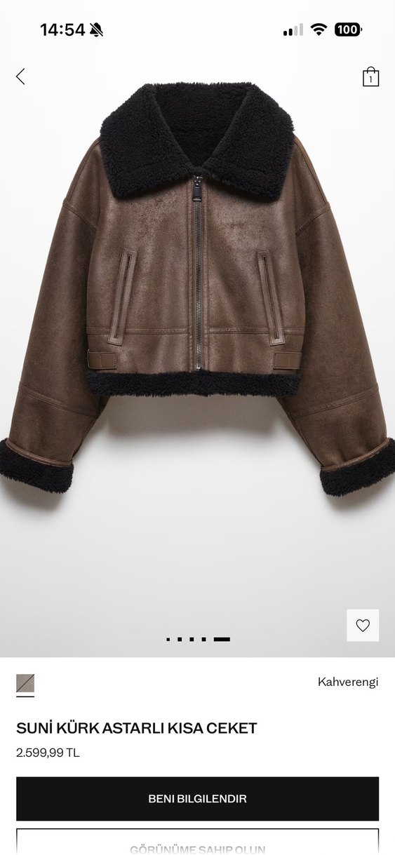 Kahverengi Kürklü Deri Kadın Ceket - Görsel 3