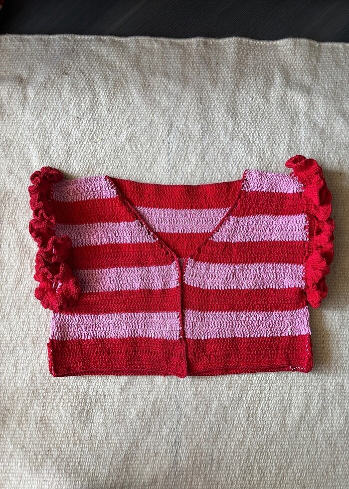 Tığ İşi Crop Üst - Görsel 3