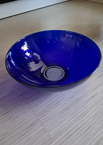 Vintage Cobalt Cam Meyvelik ya da Salata Sunumluk 26 cm