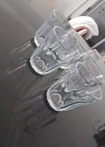  Beden beyaz Renk 6'lı Küçük Cam Bardak Seti