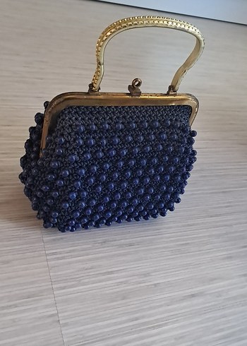 Vintage Boncuk İşlemeli Kadın Çantası