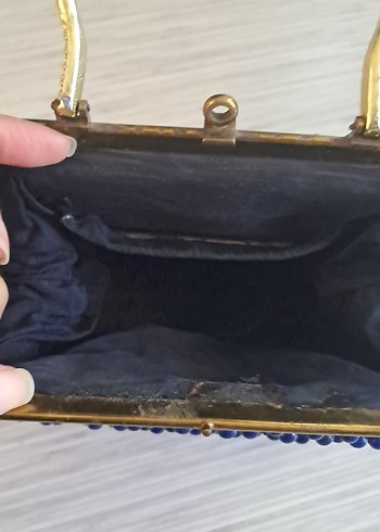  Beden Vintage Boncuk İşlemeli Kadın Çantası