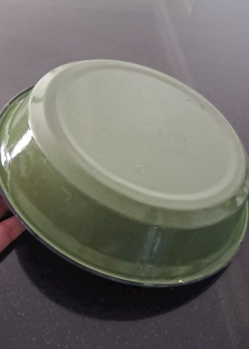  Beden mavi Renk Koyu Mavi Kenarlı Seramik Tabak