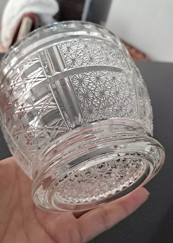  Beden Vintage Desenli Kesme Cam Şekerlik