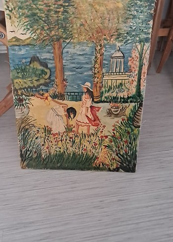 Vintage Tuval Üzeri Yağlı BoyaTablo 49x35 cm