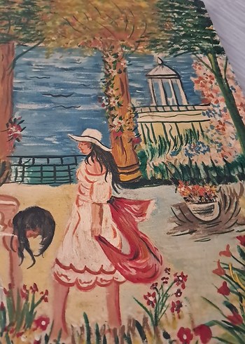  Beden çeşitli Renk Vintage Tuval Üzeri Yağlı BoyaTablo 49x35 cm