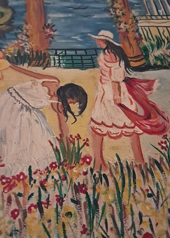  Beden Vintage Tuval Üzeri Yağlı BoyaTablo 49x35 cm