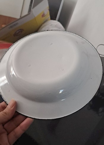  Beden Vintage Dönem Emaye Metal Tabak [2 adet]