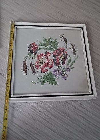  Beden Vintage Kanaviçe Tablo [30×31 cm]