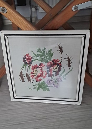 Vintage Kanaviçe Tablo [30×31 cm]