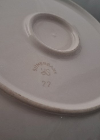  Beden beyaz Renk Vintage Sümerbank Porselen Tabak 24 cm çapında