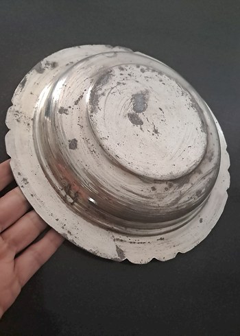 Vintage Bakır Kırpıkli Kapakli Pilavlik 23 cm - Görsel 7