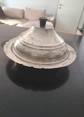 Vintage Bakır Kırpıkli Kapakli Pilavlik 23 cm - Görsel 2