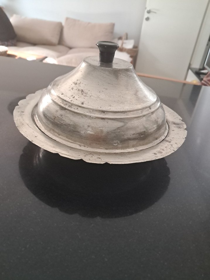 Vintage Bakır Kırpıkli Kapakli Pilavlik 23 cm - Görsel 2