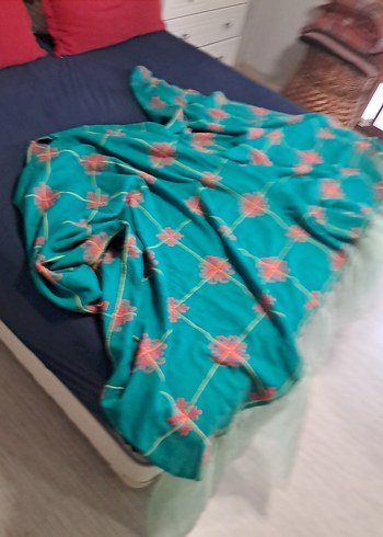 Vintage Etamin İşleme Örtü 1.95x 130 cm. - Görsel 8