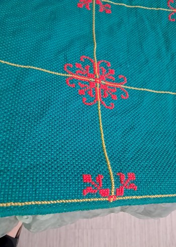 Vintage Etamin İşleme Örtü 1.95x 130 cm. - Görsel 2